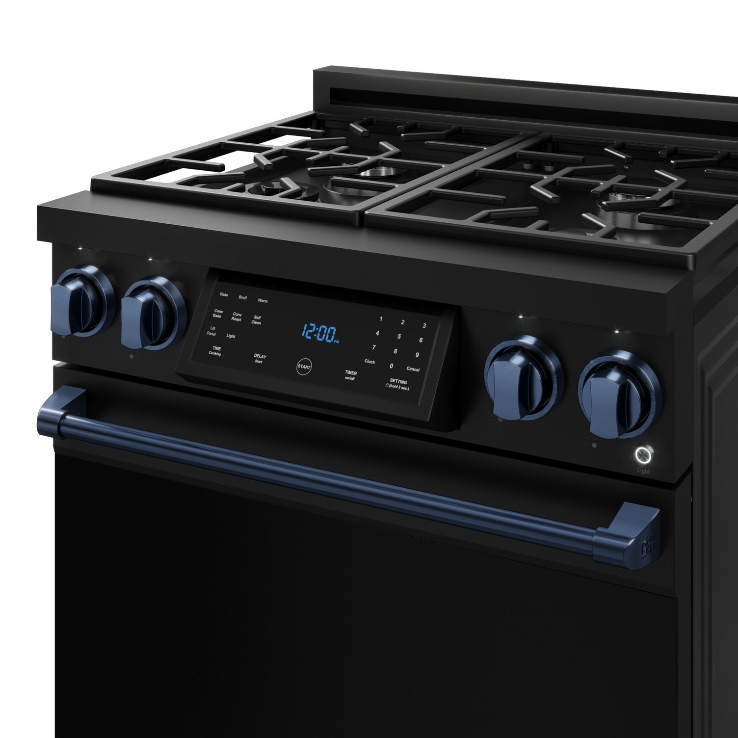 Thor Kitchen Black Stainless Steel Freestanding Professional Gas Range|Gordon Ramsay Series (4.55 cu.ft.) - RSG30B-BLU