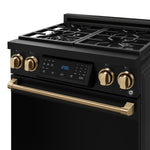 Thor Kitchen Black Stainless Steel Freestanding Professional Gas Range|Gordon Ramsay Series (4.55 cu.ft.) - RSG30B-BRZ