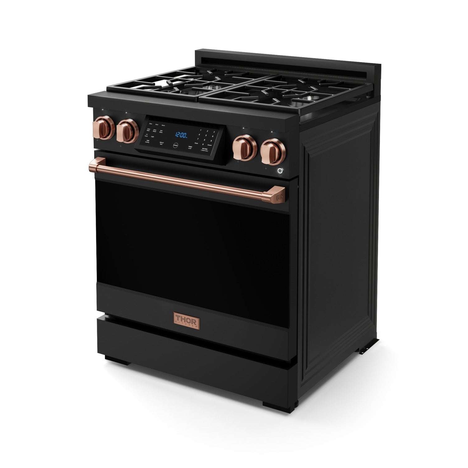 Thor Kitchen Black Stainless Steel Freestanding Professional Gas Range|Gordon Ramsay Series (4.55 cu.ft.) - RSG30B-RSG