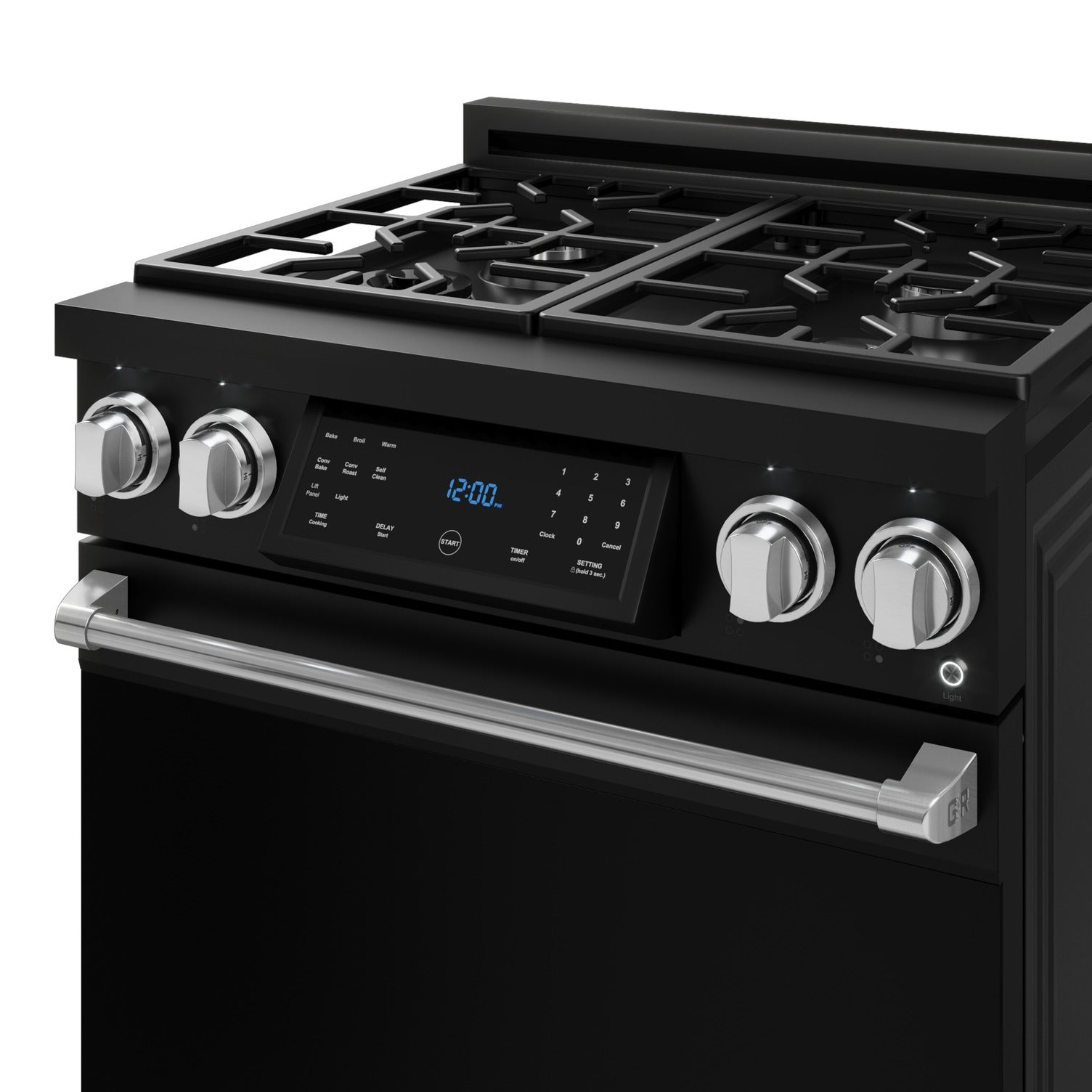 Thor Kitchen Black Stainless Steel Freestanding Professional Gas Range|Gordon Ramsay Series (4.55 cu.ft.) - RSG30B-SS