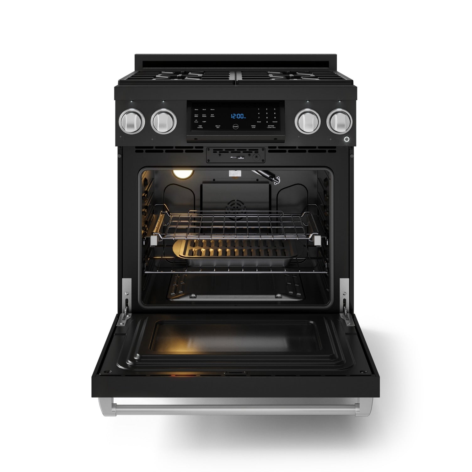 Thor Kitchen Black Stainless Steel Freestanding Professional Gas Range|Gordon Ramsay Series (4.55 cu.ft.) - RSG30B-SS