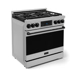 Thor Kitchen Stainless Steel Freestanding Professional Gas Range|Gordon Ramsay Series (6 cu.ft.) - RSG36-BLK