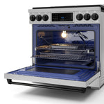 Thor Kitchen Stainless Steel Freestanding Professional Gas Range|Gordon Ramsay Series (6 cu.ft.) - RSG36-BLK