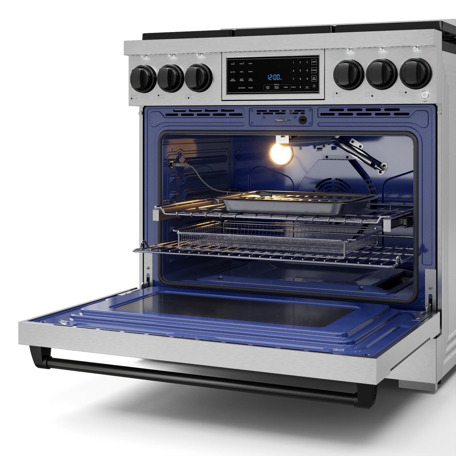 Thor Kitchen Stainless Steel Freestanding Professional Gas Range|Gordon Ramsay Series (6 cu.ft.) - RSG36-BLK