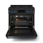 Thor Kitchen Black Stainless Steel Freestanding Professional Gas Range|Gordon Ramsay Series (6 cu.ft.) - RSG36B-BLU