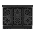 Thor Kitchen Black Stainless Steel Freestanding Professional Gas Range|Gordon Ramsay Series (6 cu.ft.) - RSG36B-BLU