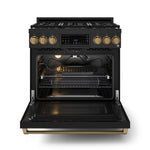 Thor Kitchen Black Stainless Steel Freestanding Professional Gas Range|Gordon Ramsay Series (6 cu.ft.) - RSG36B-BRZ