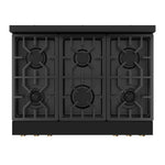 Thor Kitchen Black Stainless Steel Freestanding Professional Gas Range|Gordon Ramsay Series (6 cu.ft.) - RSG36B-BRZ
