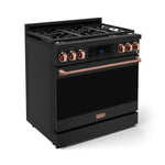 Thor Kitchen Black Stainless Steel Freestanding Professional Gas Range|Gordon Ramsay Series (6 cu.ft.) - RSG36B-RSG