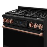 Thor Kitchen Black Stainless Steel Freestanding Professional Gas Range|Gordon Ramsay Series (6 cu.ft.) - RSG36B-RSG