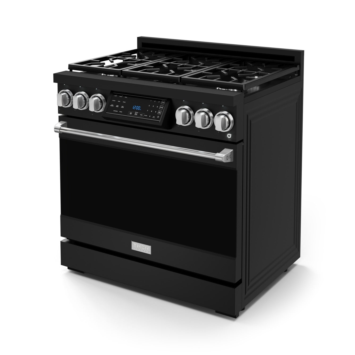 Thor Kitchen Black Stainless Steel Freestanding Professional Gas Range|Gordon Ramsay Series (6 cu.ft.) - RSG36B-SS