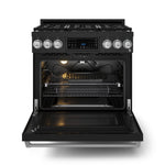 Thor Kitchen Black Stainless Steel Freestanding Professional Gas Range|Gordon Ramsay Series (6 cu.ft.) - RSG36B-SS