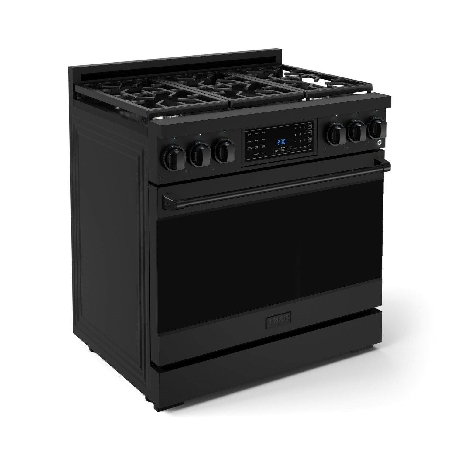 Thor Kitchen Black Stainless Steel Freestanding Professional Gas Range|Gordon Ramsay Series (6 cu.ft.) - RSG36B