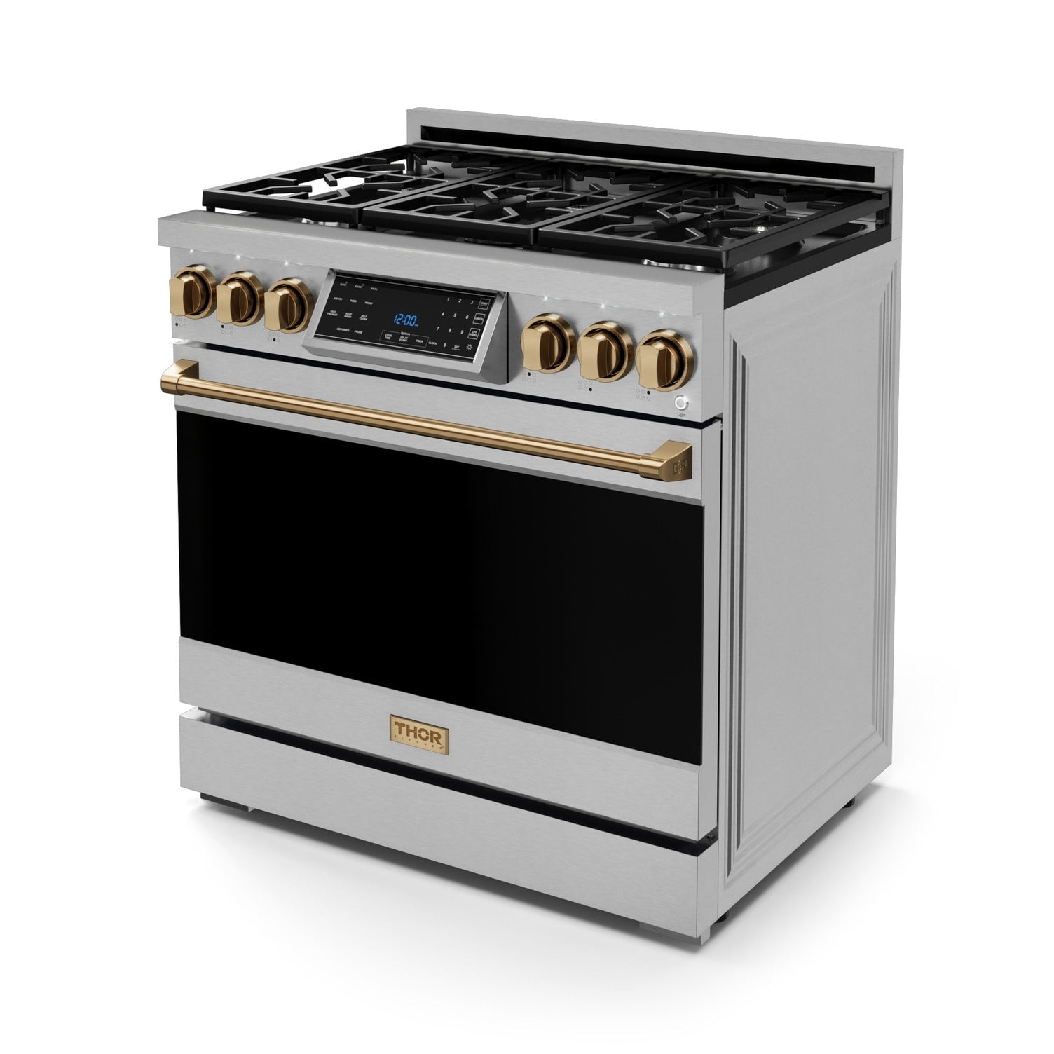 Thor Kitchen Stainless Steel Freestanding Professional Gas Range|Gordon Ramsay Series (6 cu.ft.) - RSG36-BRZ