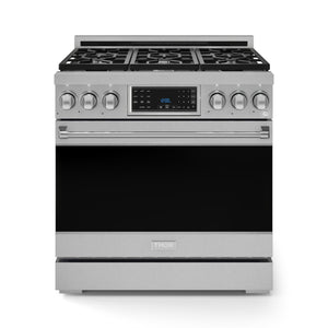 Thor Kitchen Série Gordon Ramsay Cuisinière au gaz professionnelle autonome 6,0 pi³ acier inoxydable RSG36