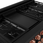 Thor Kitchen Black Stainless Steel Freestanding Professional Double Oven Gas Range|Gordon Ramsay Series (7 cu.ft.) - RSG48EB-RSG