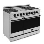 Thor Kitchen Stainless Steel Freestanding Professional Double Oven Gas Range|Gordon Ramsay Series (7 cu.ft.) - RSG48E-BLK