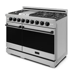 Thor Kitchen Stainless Steel Freestanding Professional Double Oven Gas Range|Gordon Ramsay Series (7 cu.ft.) - RSG48E-BLK