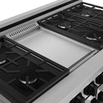 Thor Kitchen Stainless Steel Freestanding Professional Double Oven Gas Range|Gordon Ramsay Series (7 cu.ft.) - RSG48E-BLK