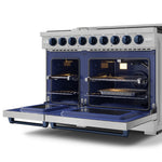 Thor Kitchen Stainless Steel Freestanding Professional Double Oven Gas Range|Gordon Ramsay Series (7 cu.ft.) - RSG48E-BLU