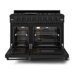 Thor Kitchen Black Stainless Steel Freestanding Professional Double Oven Gas Range|Gordon Ramsay Series (7 cu.ft.) - RSG48EB