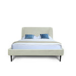 Stege Full-Size Bed - Cream/Black Legs