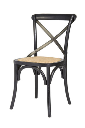 Blagardsgade Rattan Dining Chair Set - Black/Natural - Set of 2
