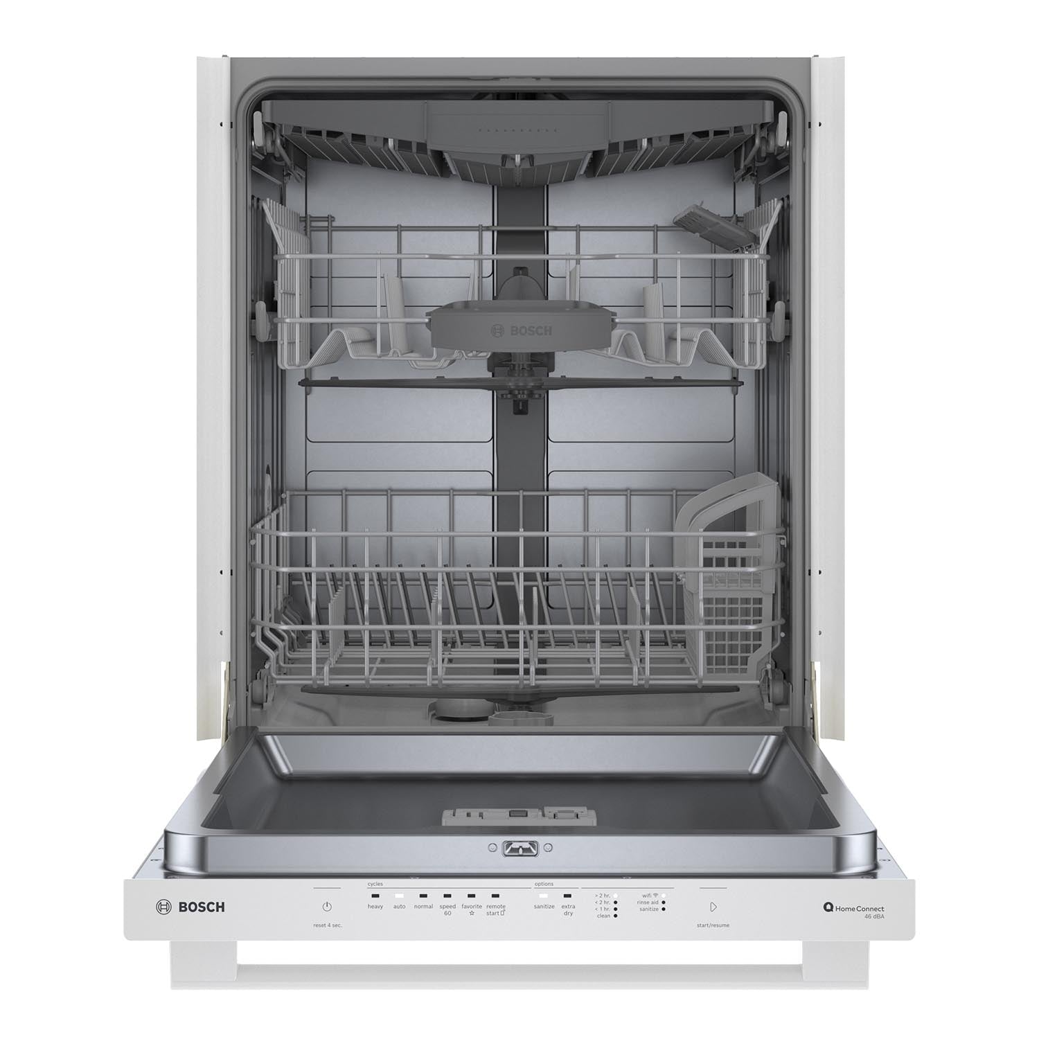 Bosch White 24" Smart Dishwasher with Home Connect, Third Rack - SHX5AEM2N