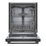 Bosch Black Stainless Steel Anti Fingerprint 24" Smart Dishwasher with Home Connect, Third Rack - SHX5AEM4N