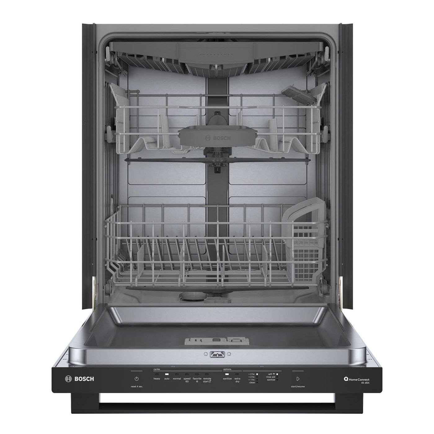 Bosch Black 24" Smart Dishwasher with Home Connect, Third Rack - SHX5AEM6N
