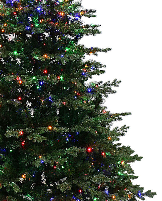 Talinn 7ft European Balsam Fir Pre-Lit LED Christmas Tree - Warm White/Multi-coloured