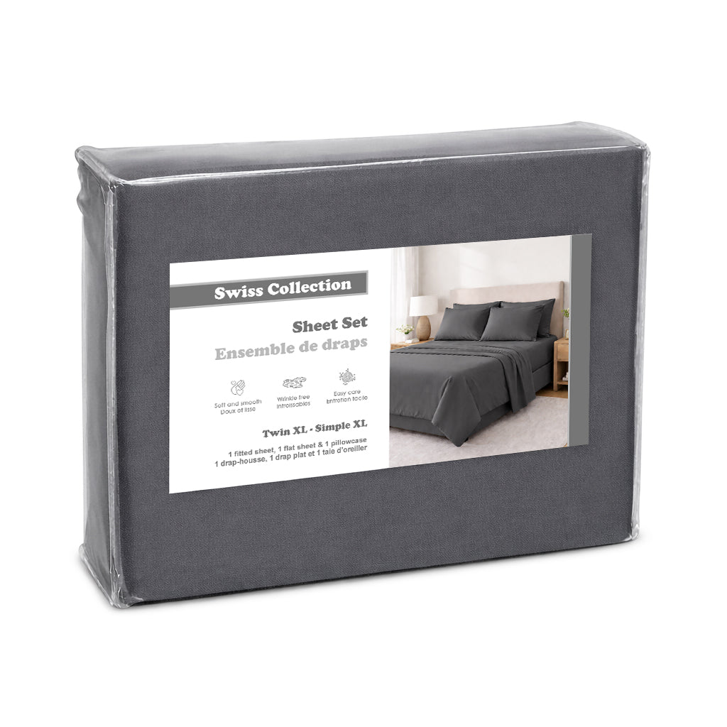 Cotton House Twin XL Sheet Set - Grey