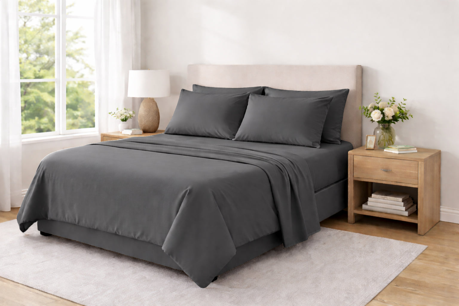 Cotton House Twin XL Sheet Set - Grey