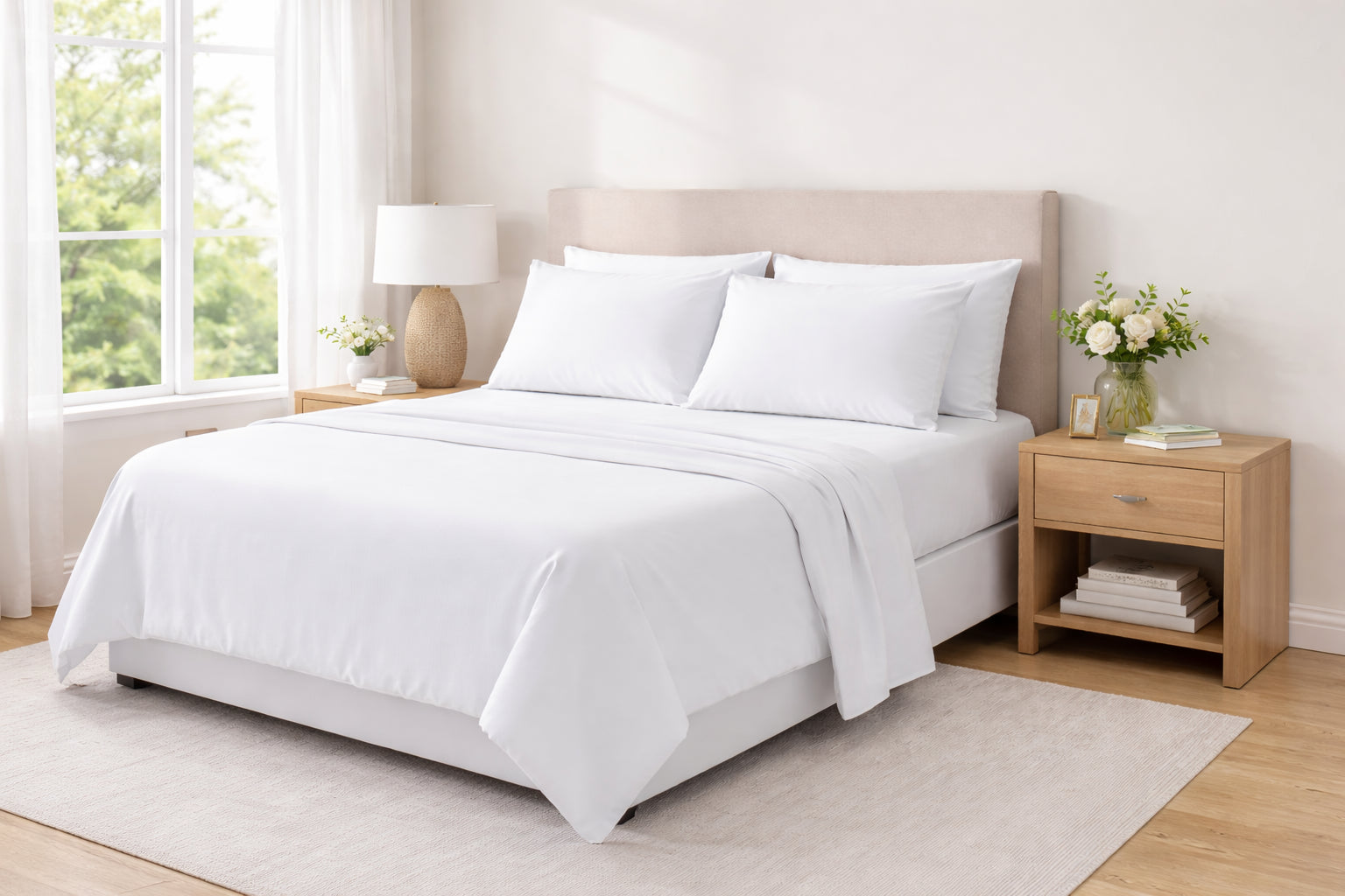 Cotton House Twin XL Sheet Set - White