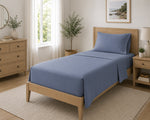 Cotton House 3 PC Twin XL Sheet Set - Spa Blue