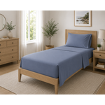 Cotton House 3 PC Twin XL Sheet Set - Spa Blue