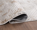 L2 Decor Symphony Area Rug 8' x 11' with Underpad - Light Grey, Beige