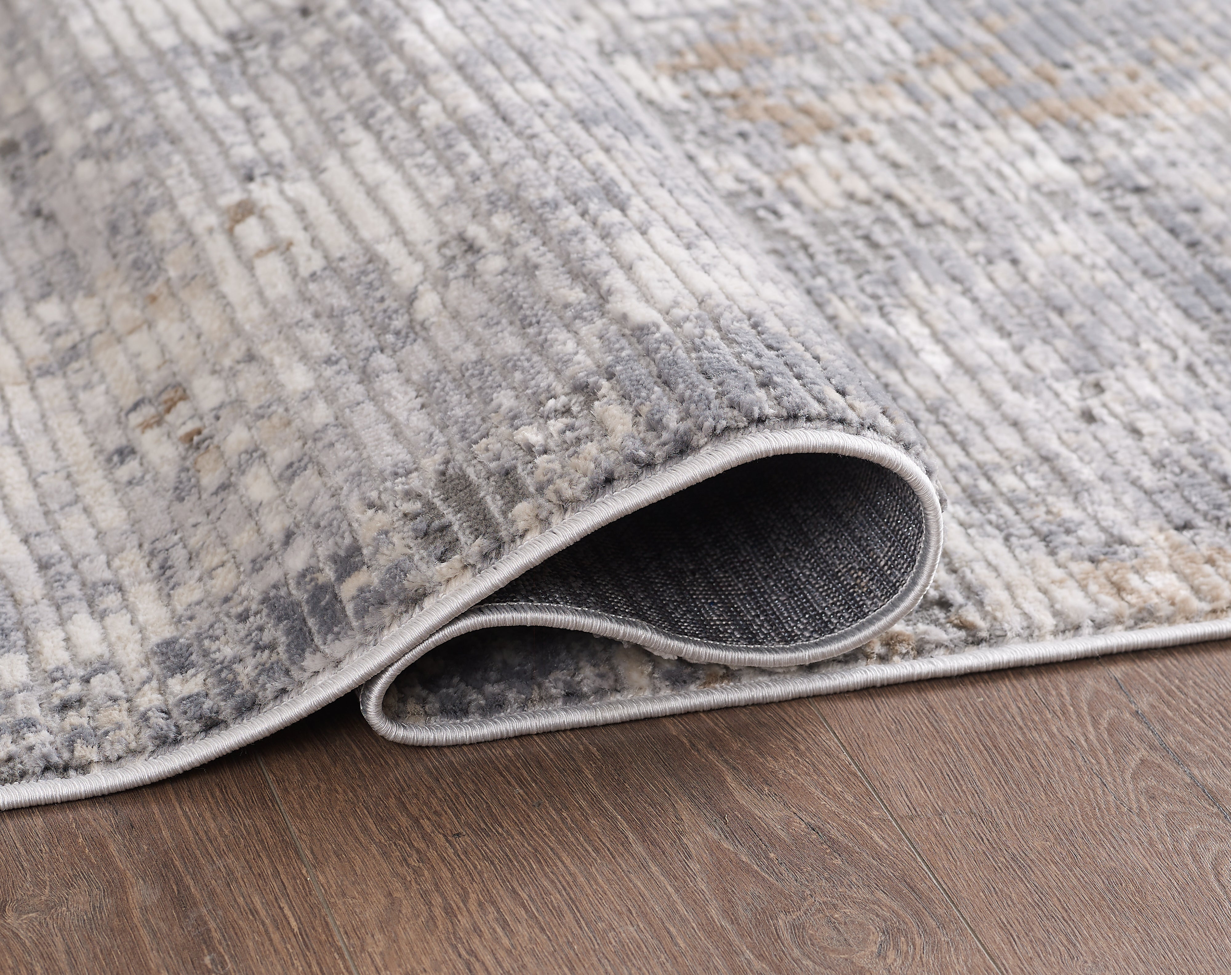 L2 Decor Symphony Area Rug 8' x 11' with Underpad - Grey
