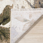 Rustic Garden 5'3" x 7'7" Warm Toned Floral Print Area Rug - Cream