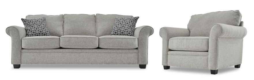 Duffield Sofa and Chair Set - Sutton Smoke