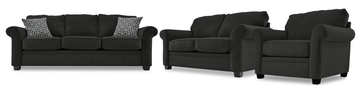 Duffield 3 Pc. Living Room Package - Midnight