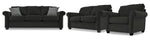 Duffield Sofa, Loveseat and Chair Set - Sutton Midnight