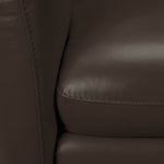 Carlino Leather Sofa and Chair Set - Chocolate