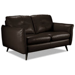 Carlino Leather Sofa, Loveseat and Chair Set - Chocolate