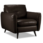Carlino Leather Sofa, Loveseat and Chair Set - Chocolate