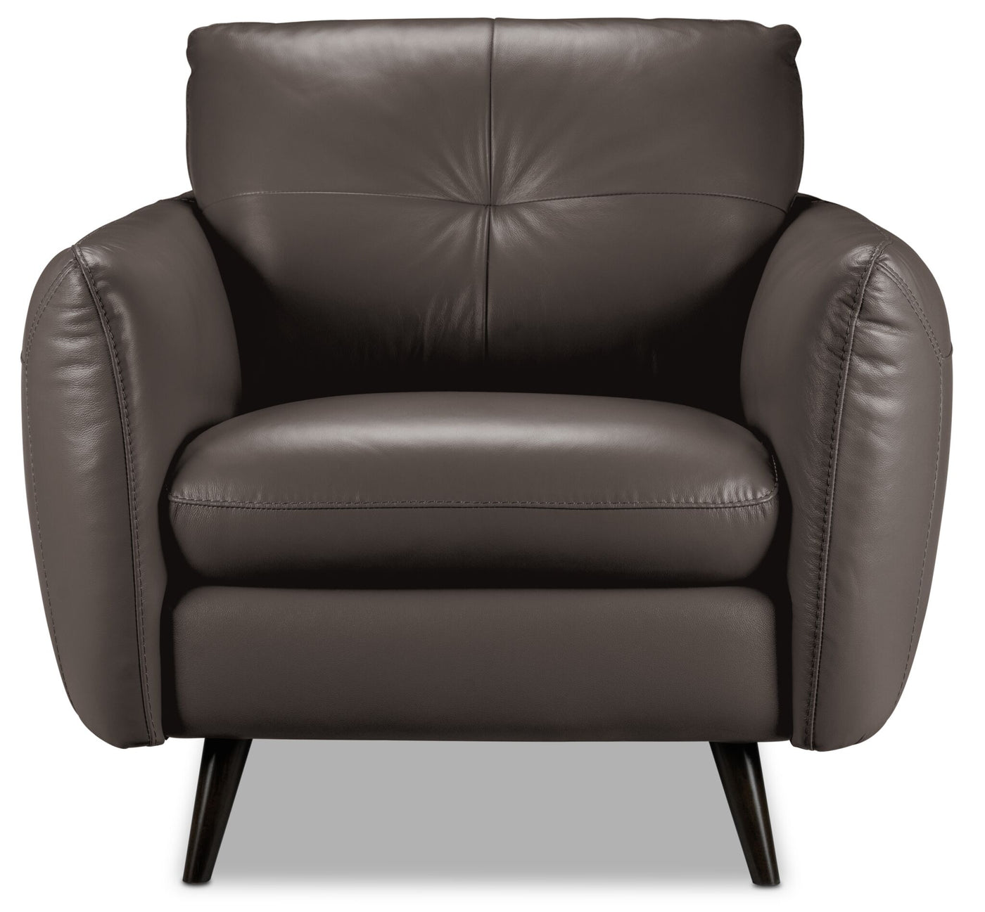 Carlino Leather Chair - Grey