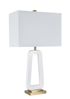 Dans l'abstrait Lampe sur table - blanc, or 