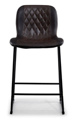 Adrien Upholstered Counter Height Stool - Brown