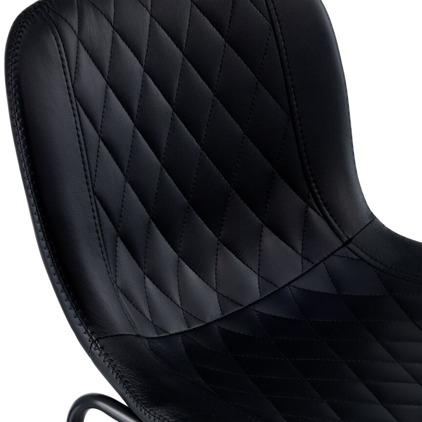 Adrien Upholstered Counter Height Stool - Black