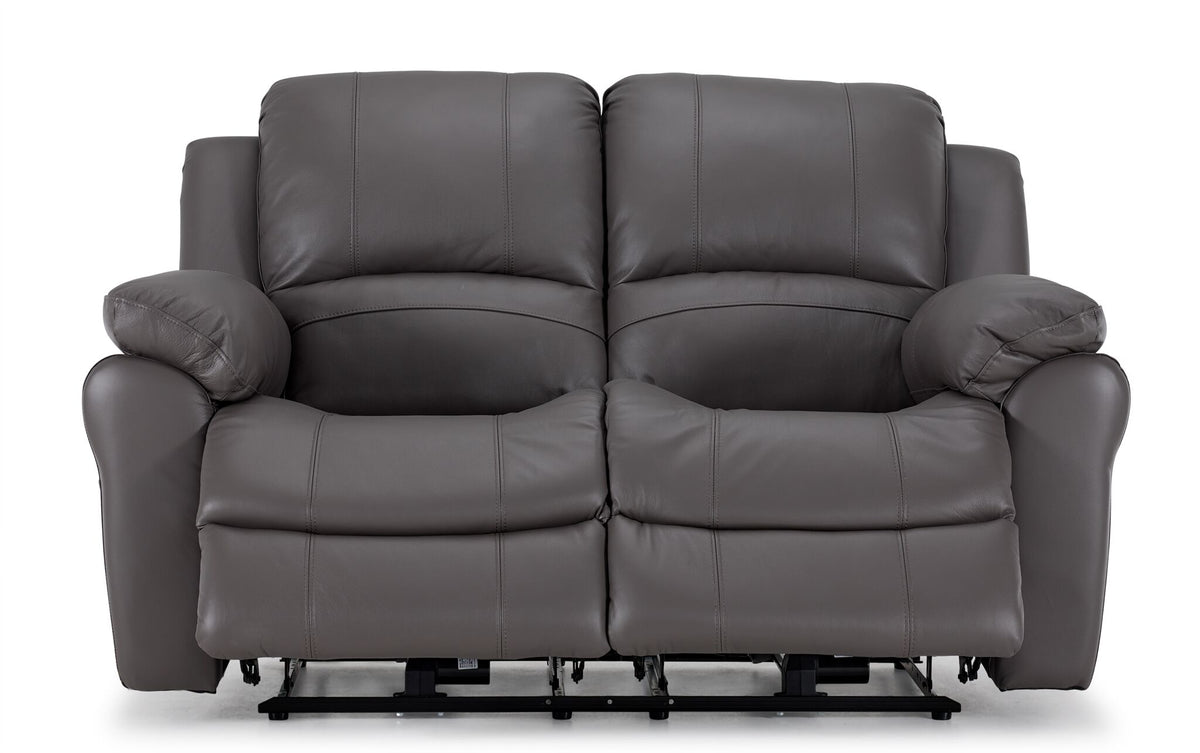 Alba Causeuse inclinable électrique à double inclinaison en cuir – gris ...